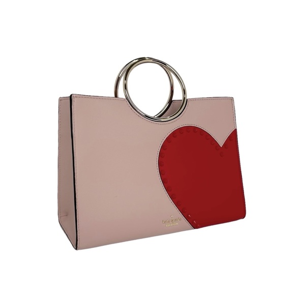KATE SPADE NEW YORK Heart it Sam Purse Handbag Crossbody Pink Red Like new - Picture 1 of 16